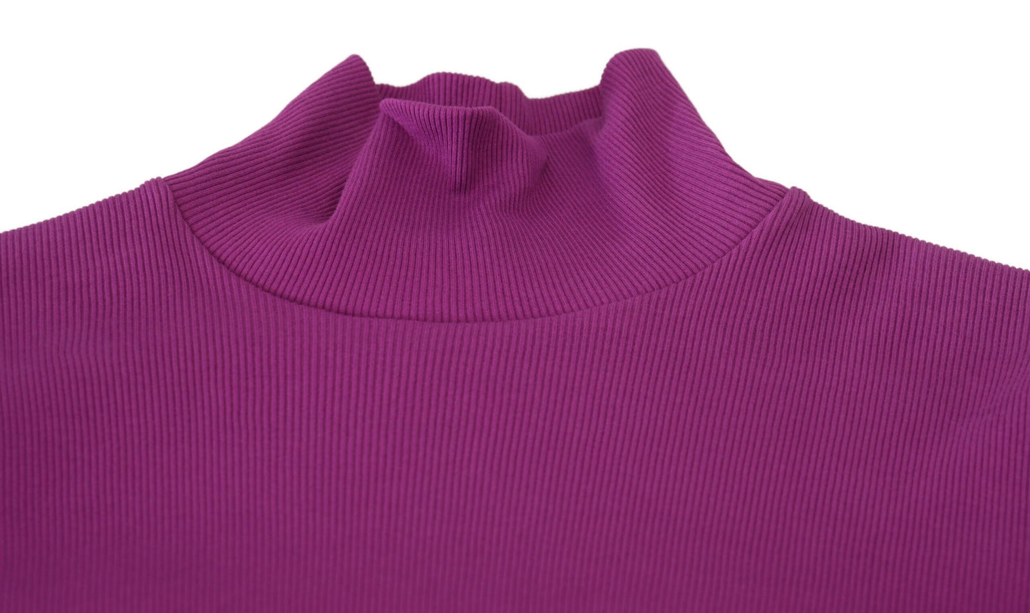 Dolce & Gabbana Elegant Purple Turtle Neck Pullover Sweater