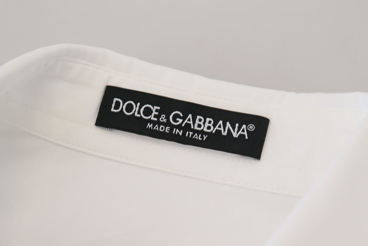 Dolce & Gabbana Elegant White Button-Up Cotton Top