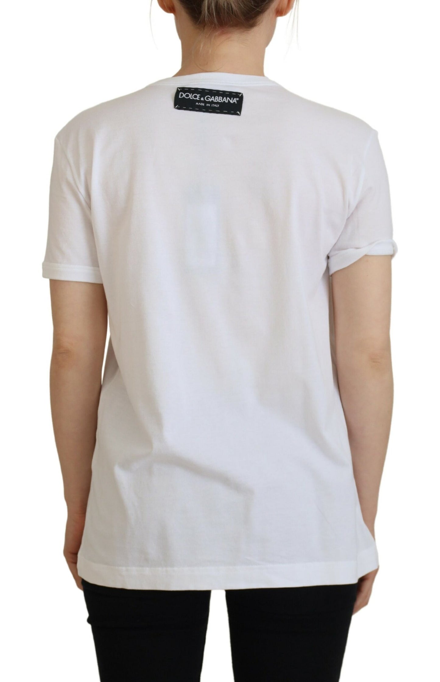 Dolce & Gabbana Chic White Cotton Logo Tee