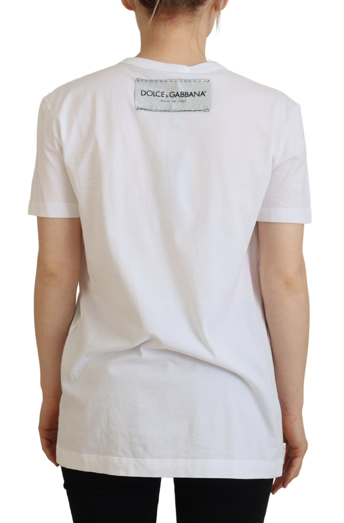 Dolce & Gabbana Chic White Cotton Logo Tee