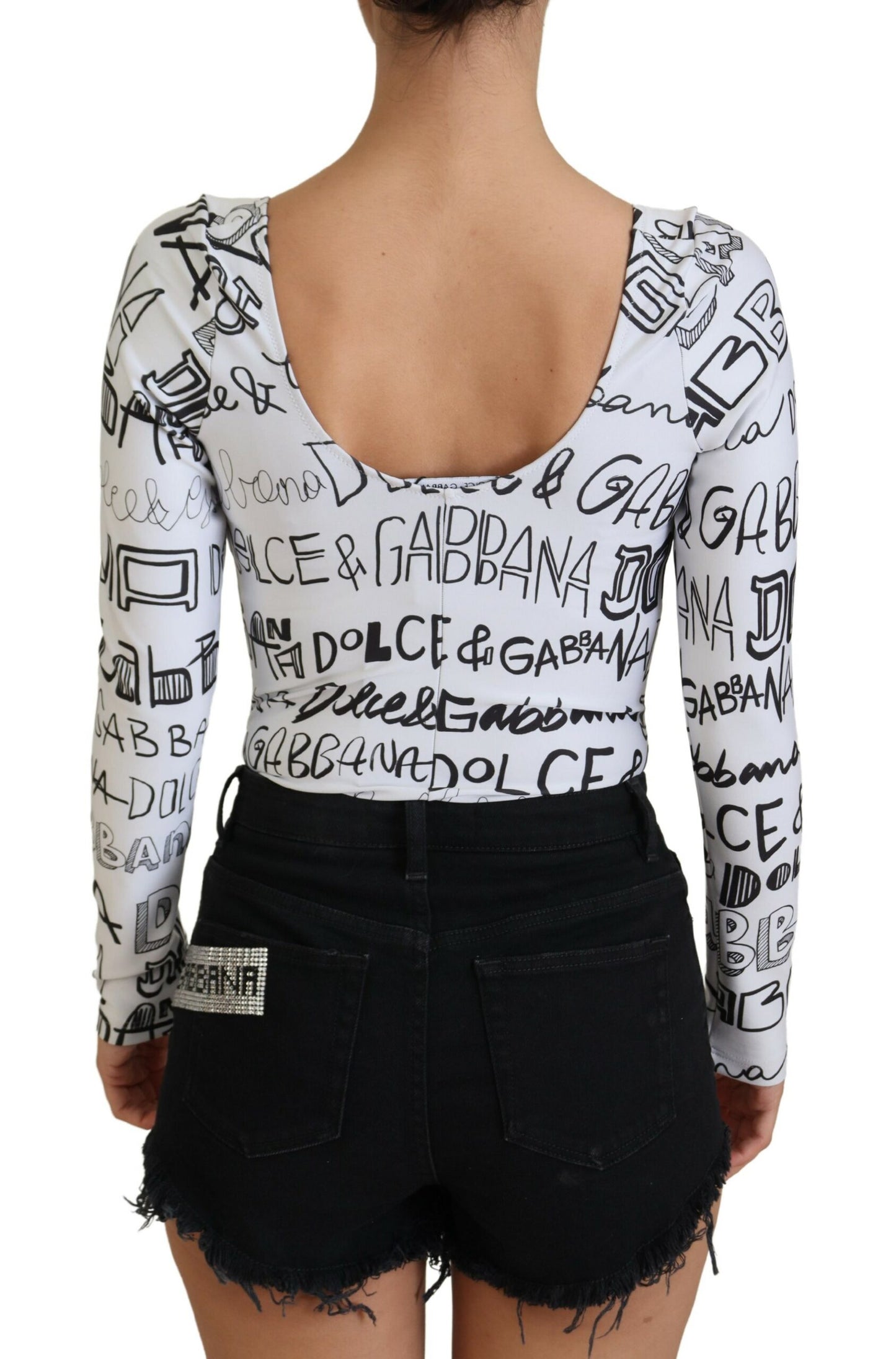 Dolce & Gabbana Elegant Long Sleeve Logo Top