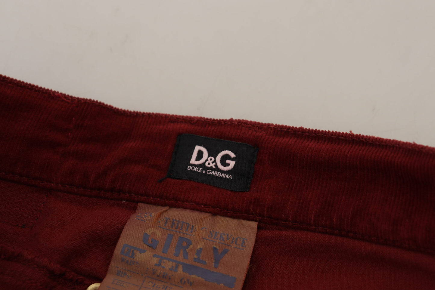 Dolce & Gabbana Chic Maroon Corduroy Pants