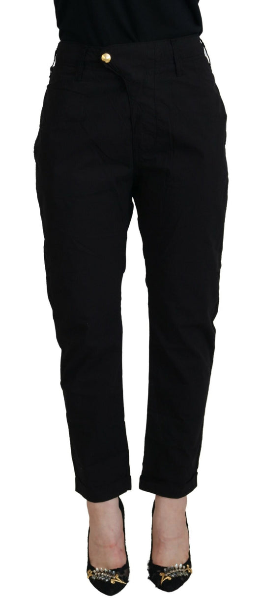 CYCLE Chic Tapered Black Cotton Pants