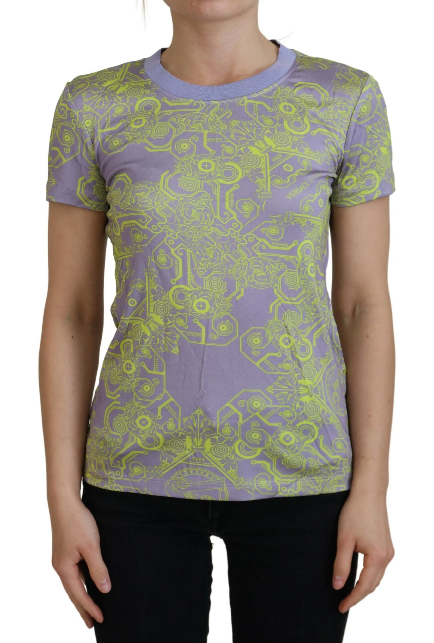 Versace Jeans Glamorous Purple Graphic Tee