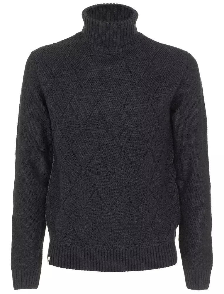 Fred Mello Diamond Embroidered Turtleneck Sweater