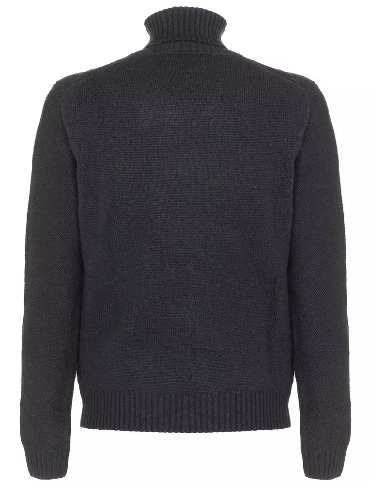 Fred Mello Diamond Embroidered Turtleneck Sweater