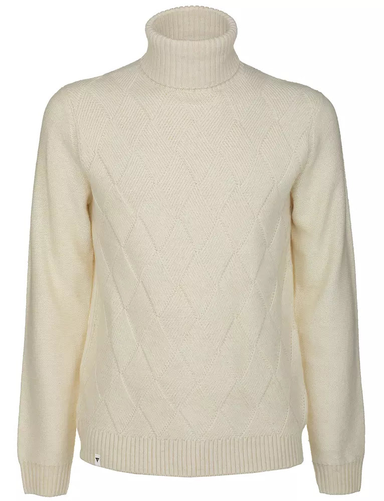 Fred Mello Diamond Embroidered Turtleneck Sweater