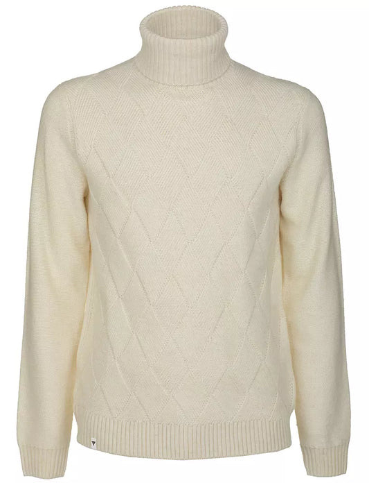 Fred Mello Diamond Embroidered Turtleneck Sweater