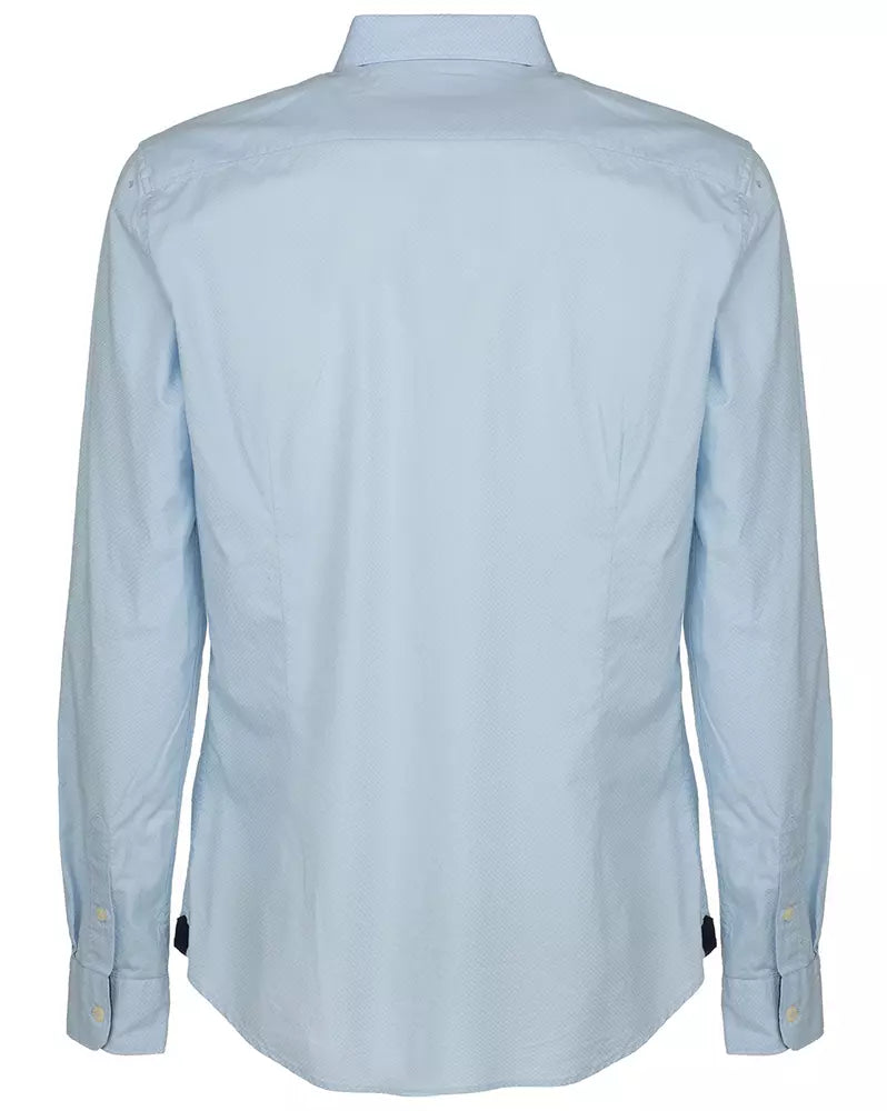 Fred Mello Elegant Textured Long-Sleeve Cotton Shirt