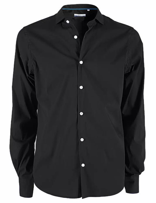 Yes Zee Elegant Black Cotton Blend Men's Shirt