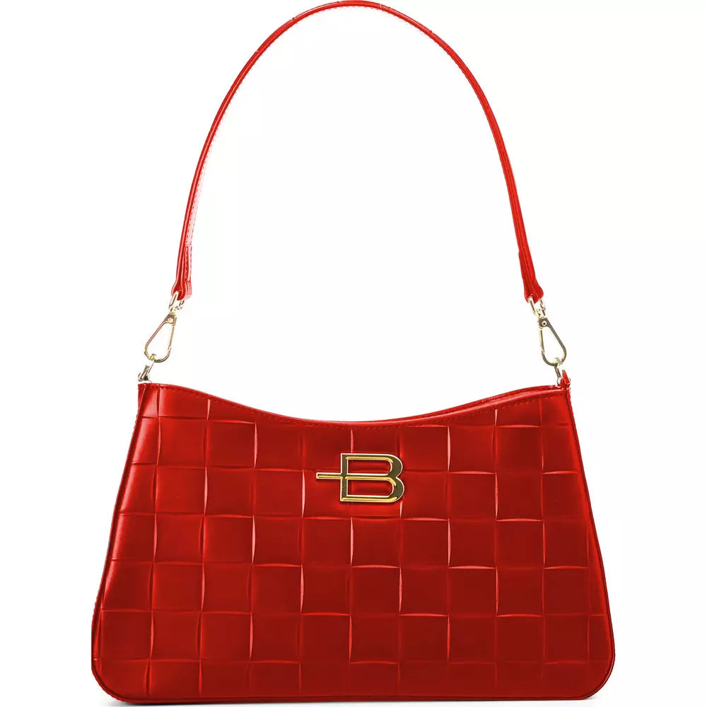 Baldinini Trend Elegant Red Leather Shoulder Bag