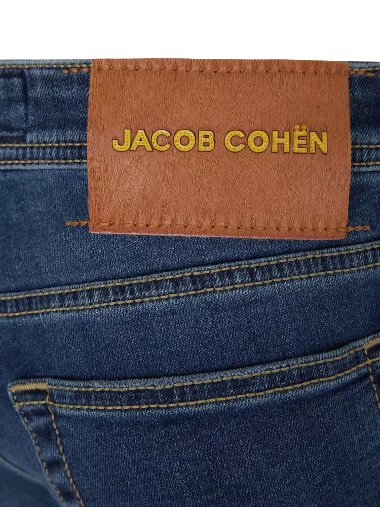 Jacob Cohen Elegant Blue Bard Jeans - Embroidered Detail