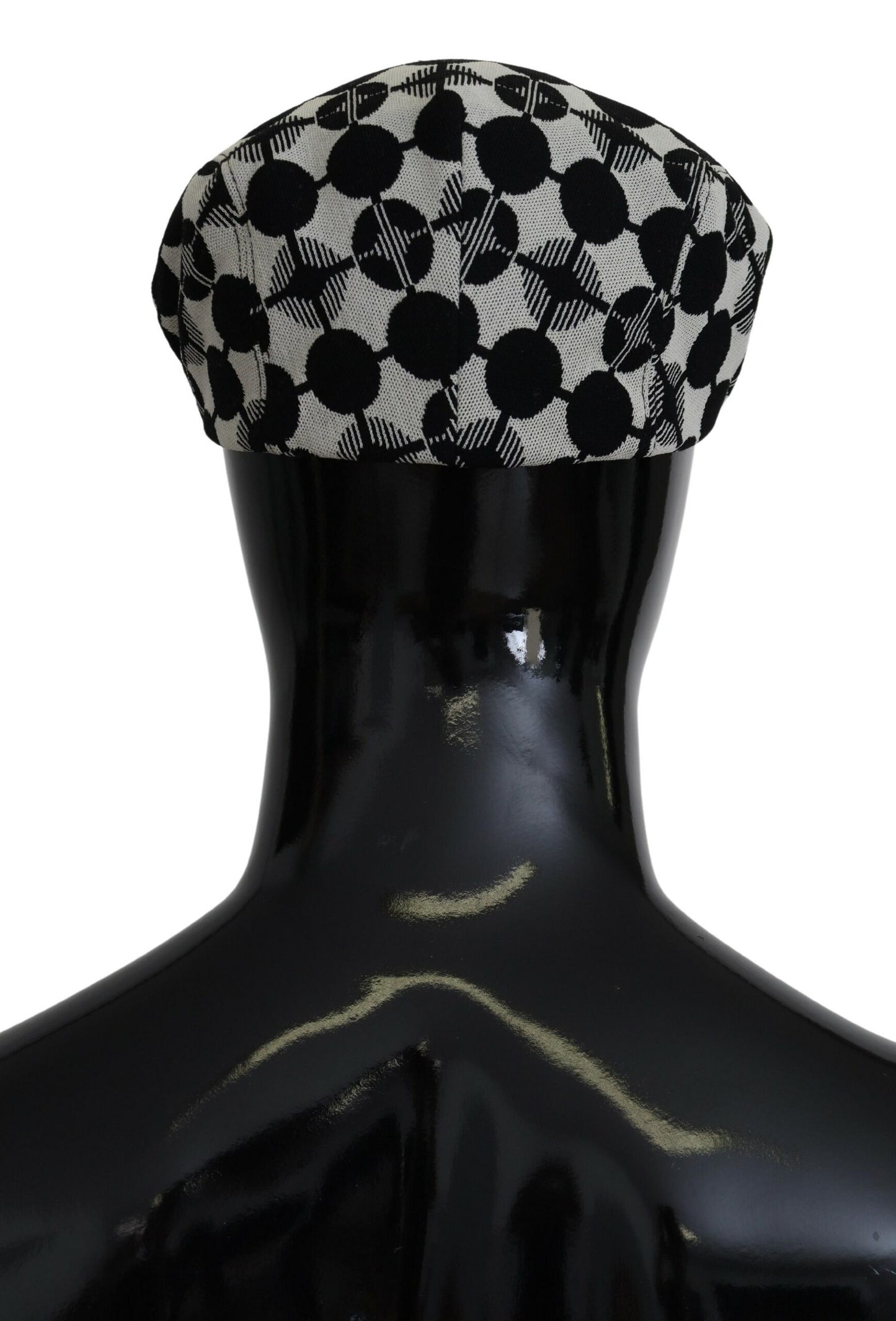 Dolce & Gabbana Elegant Black and White Newsboy Hat