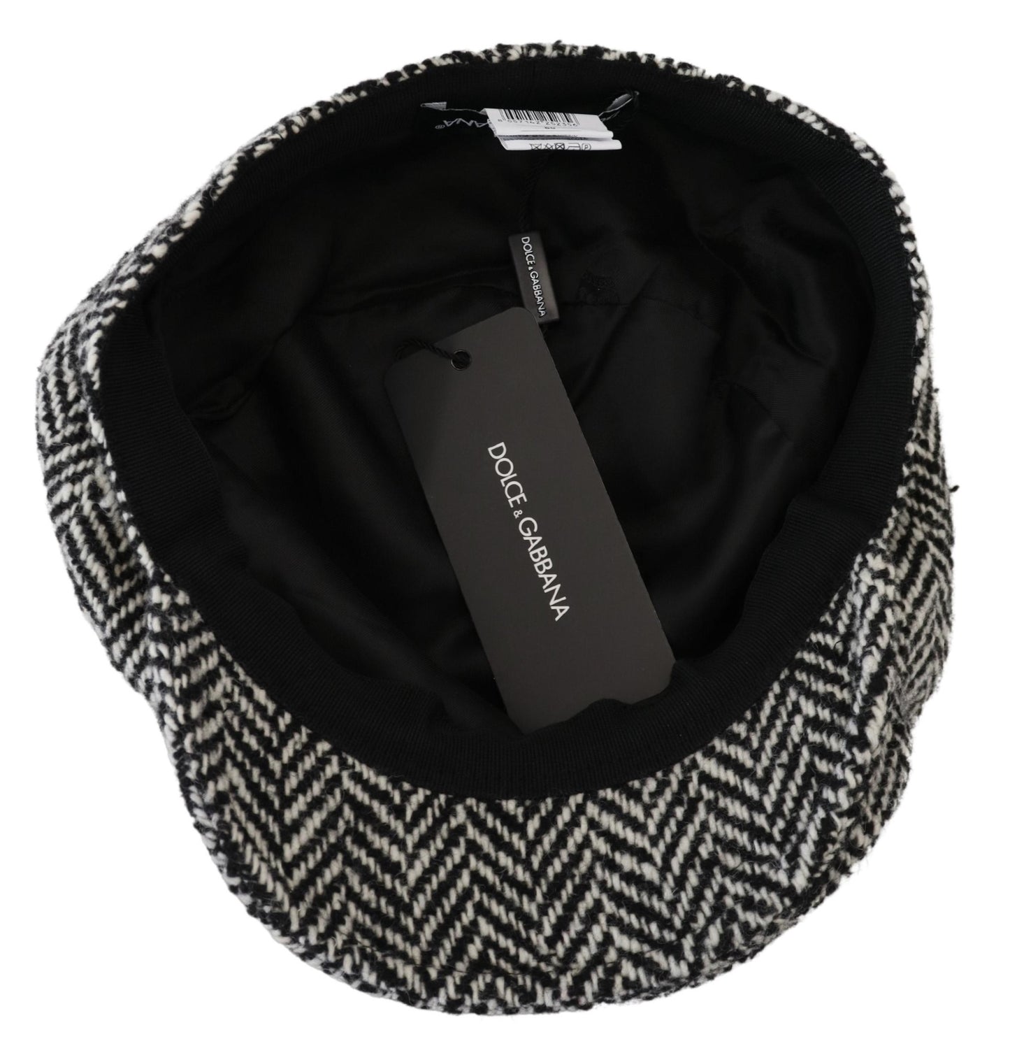 Dolce & Gabbana Elegant Herringbone Newsboy Hat