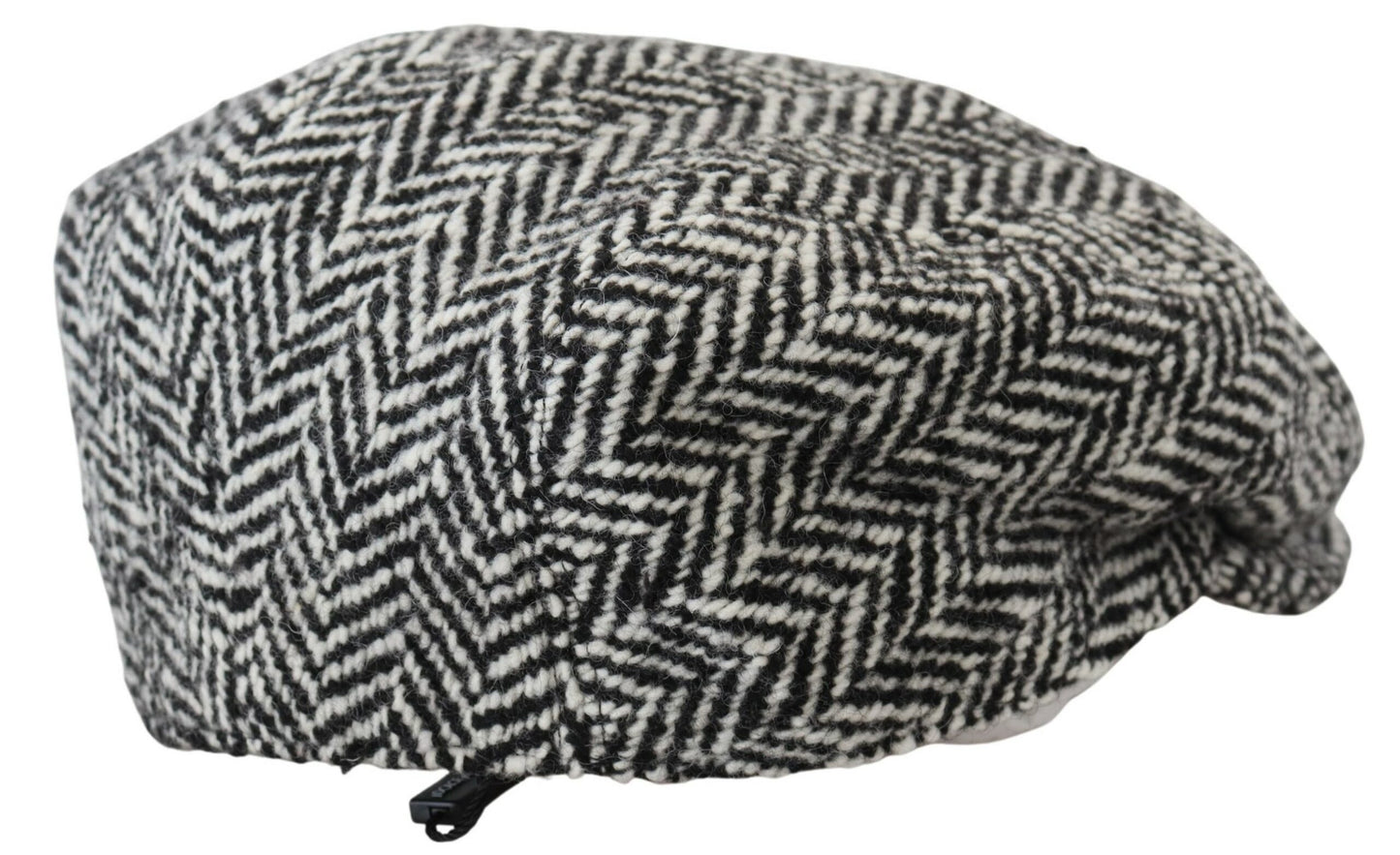 Dolce & Gabbana Elegant Herringbone Newsboy Hat