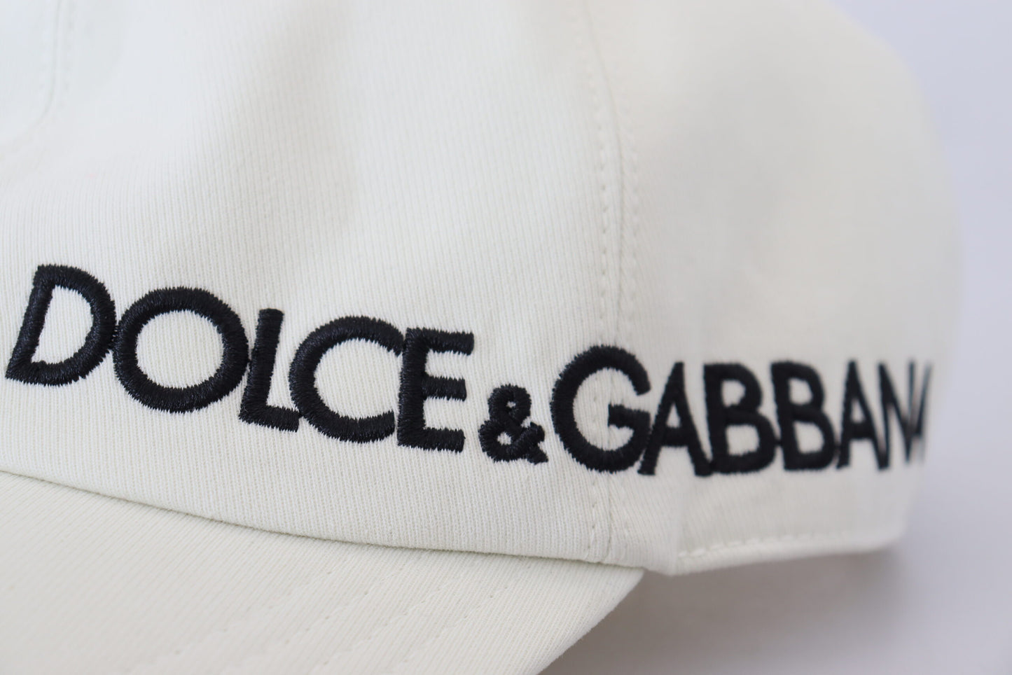 Dolce & Gabbana Elegant White Cotton Blend Baseball Hat