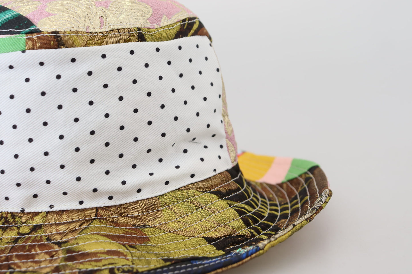 Dolce & Gabbana Multicolor Patchwork Bucket Fedora Cap