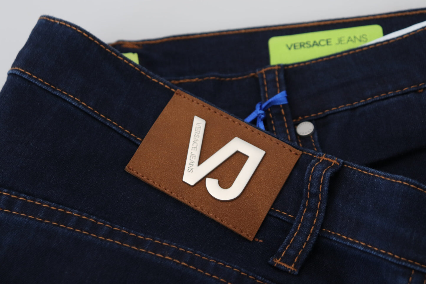 Versace Jeans Elegant Dark Blue Straight Fit Denim