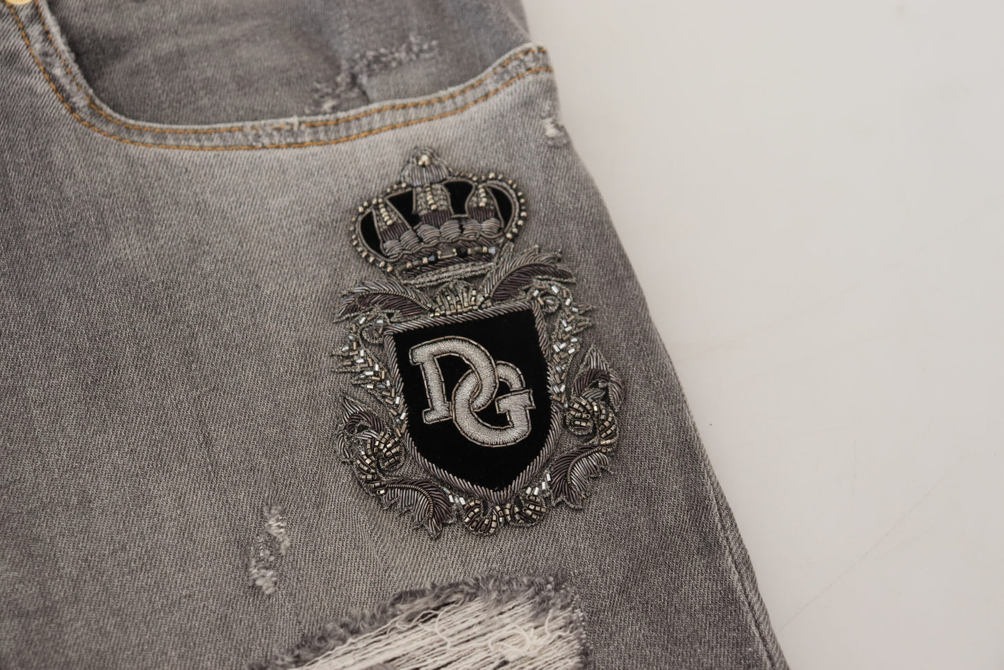 Dolce & Gabbana Elegant Gray Slim Fit Denim Jeans