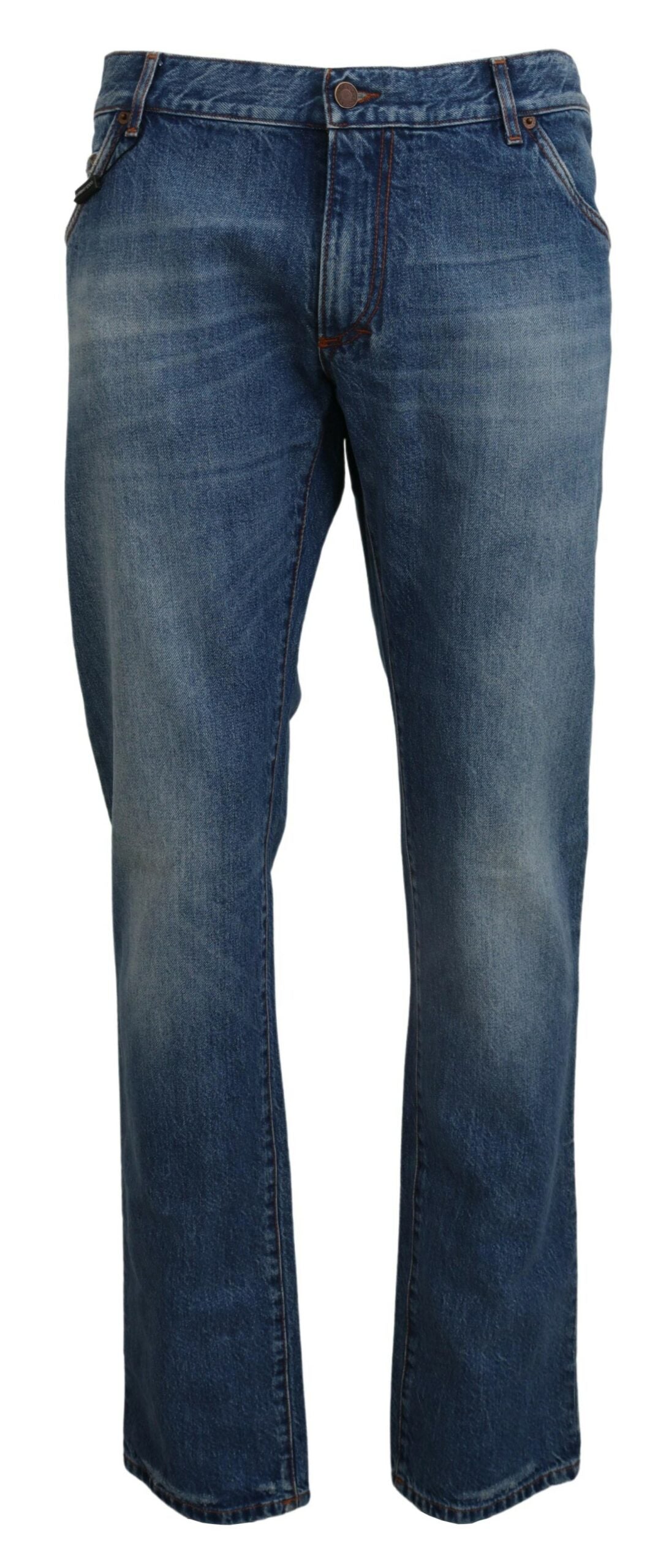 Dolce & Gabbana Chic Straight Fit Designer Denim Jeans