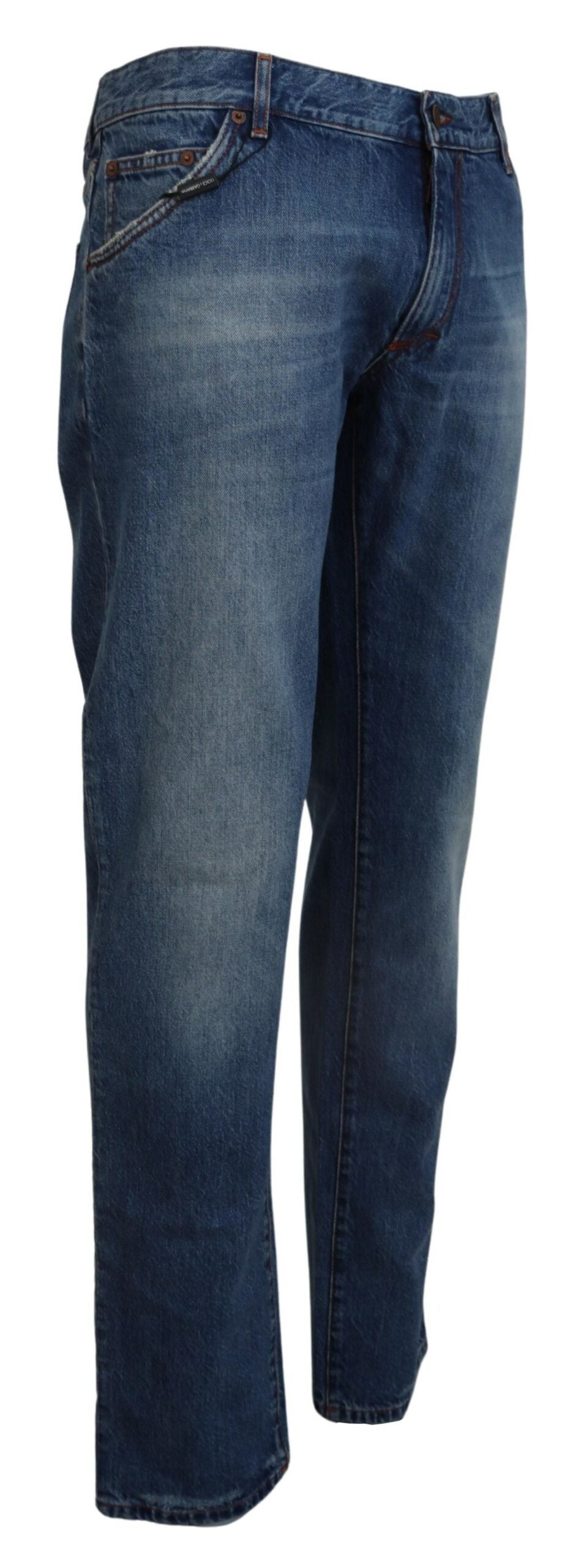 Dolce & Gabbana Chic Straight Fit Designer Denim Jeans