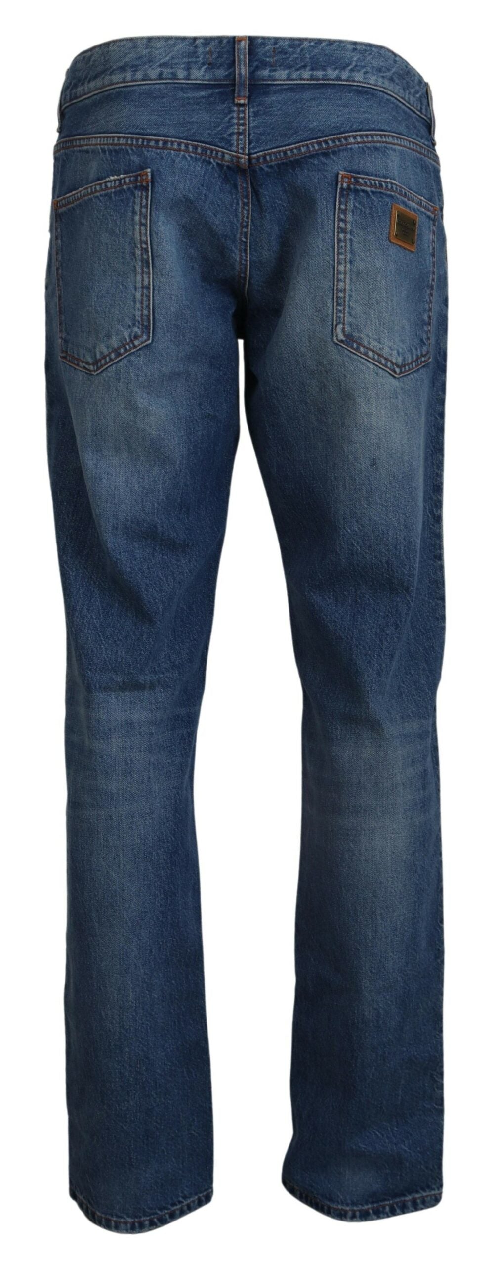 Dolce & Gabbana Chic Straight Fit Designer Denim Jeans