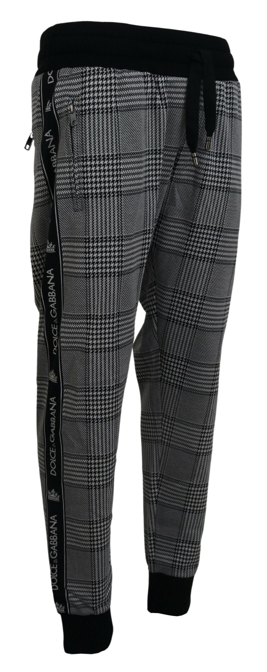 Dolce & Gabbana Elegant Plaid Jogger Pants for Sophisticated Comfort