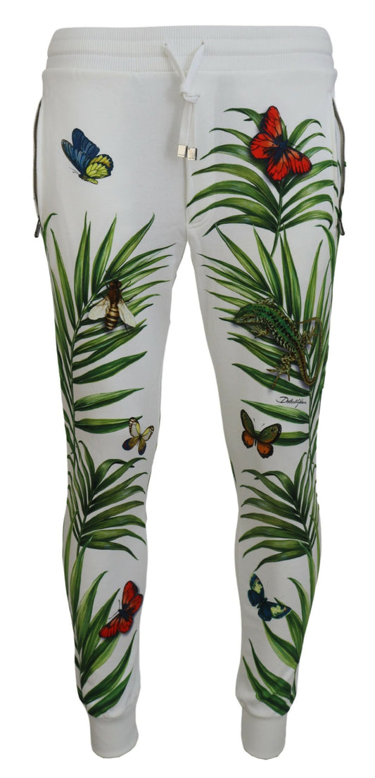 Dolce & Gabbana Botanical Print Cotton Joggers