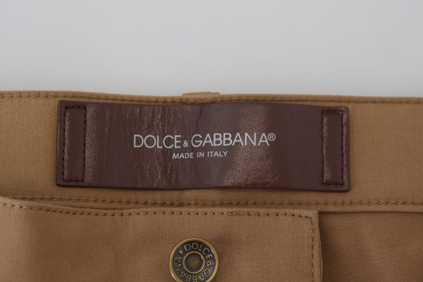 Dolce & Gabbana Tapered Brown Denim Treasure