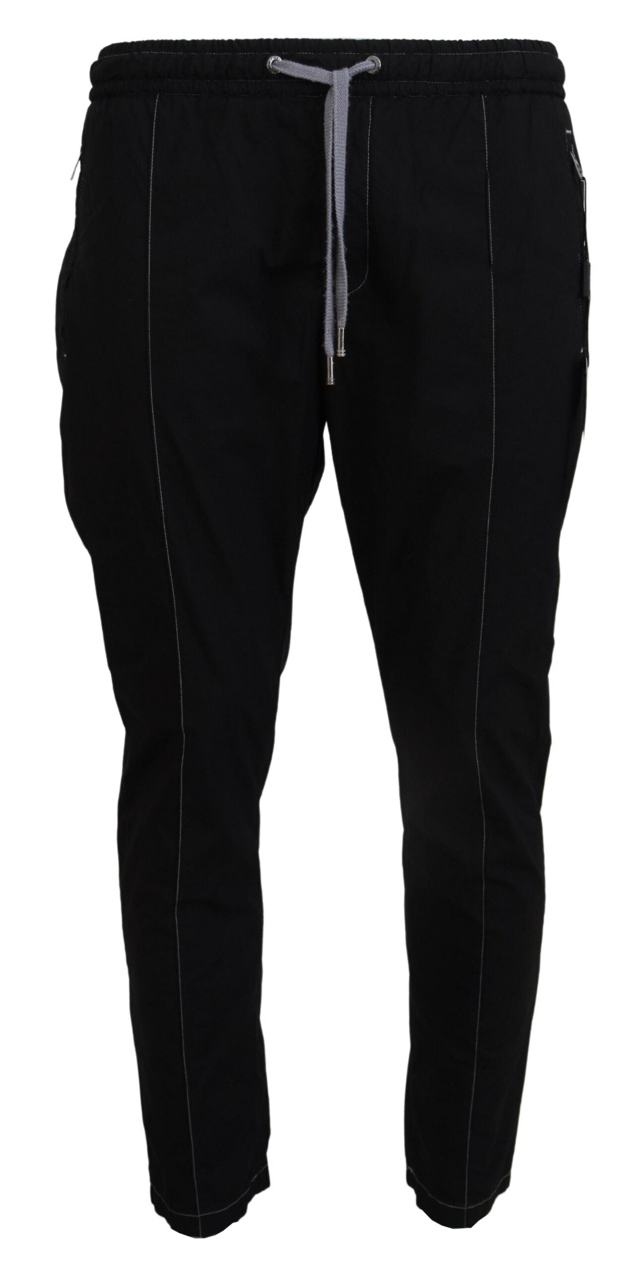 Dolce & Gabbana Elegant Tapered Black Trousers for Men