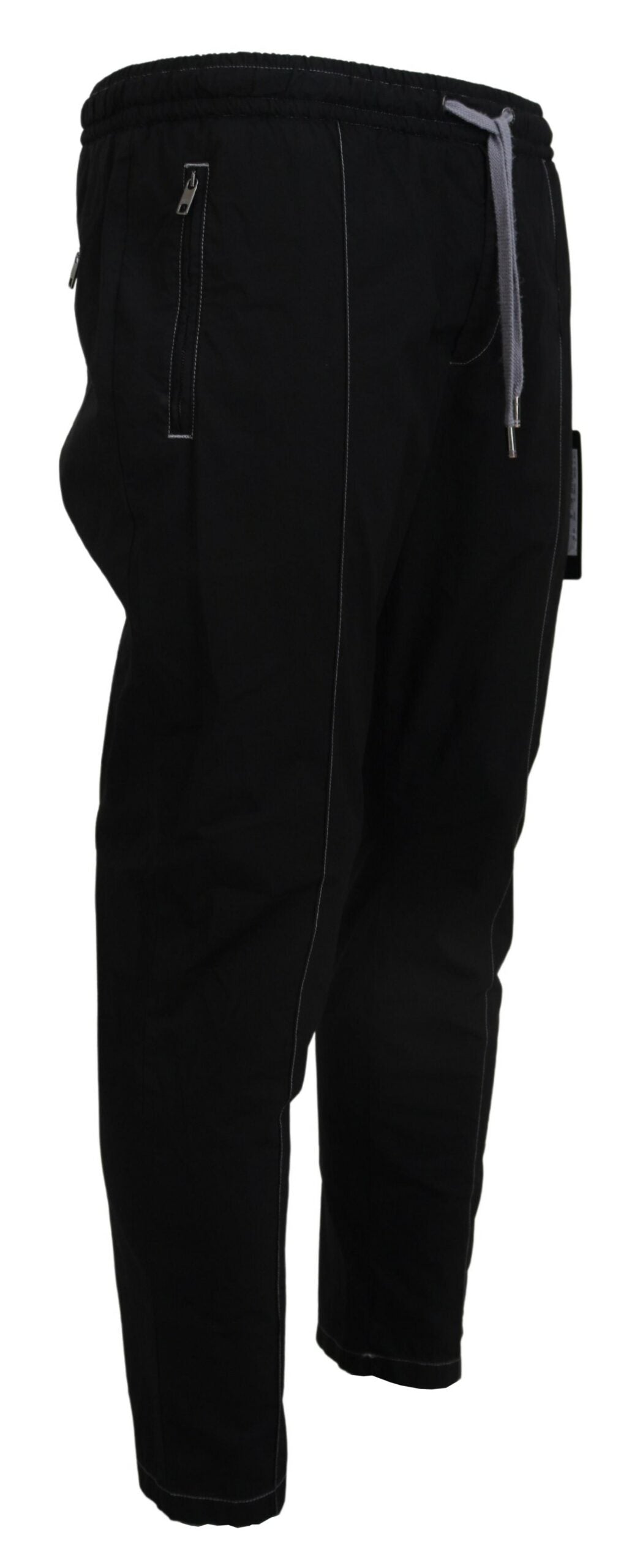 Dolce & Gabbana Elegant Tapered Black Trousers for Men