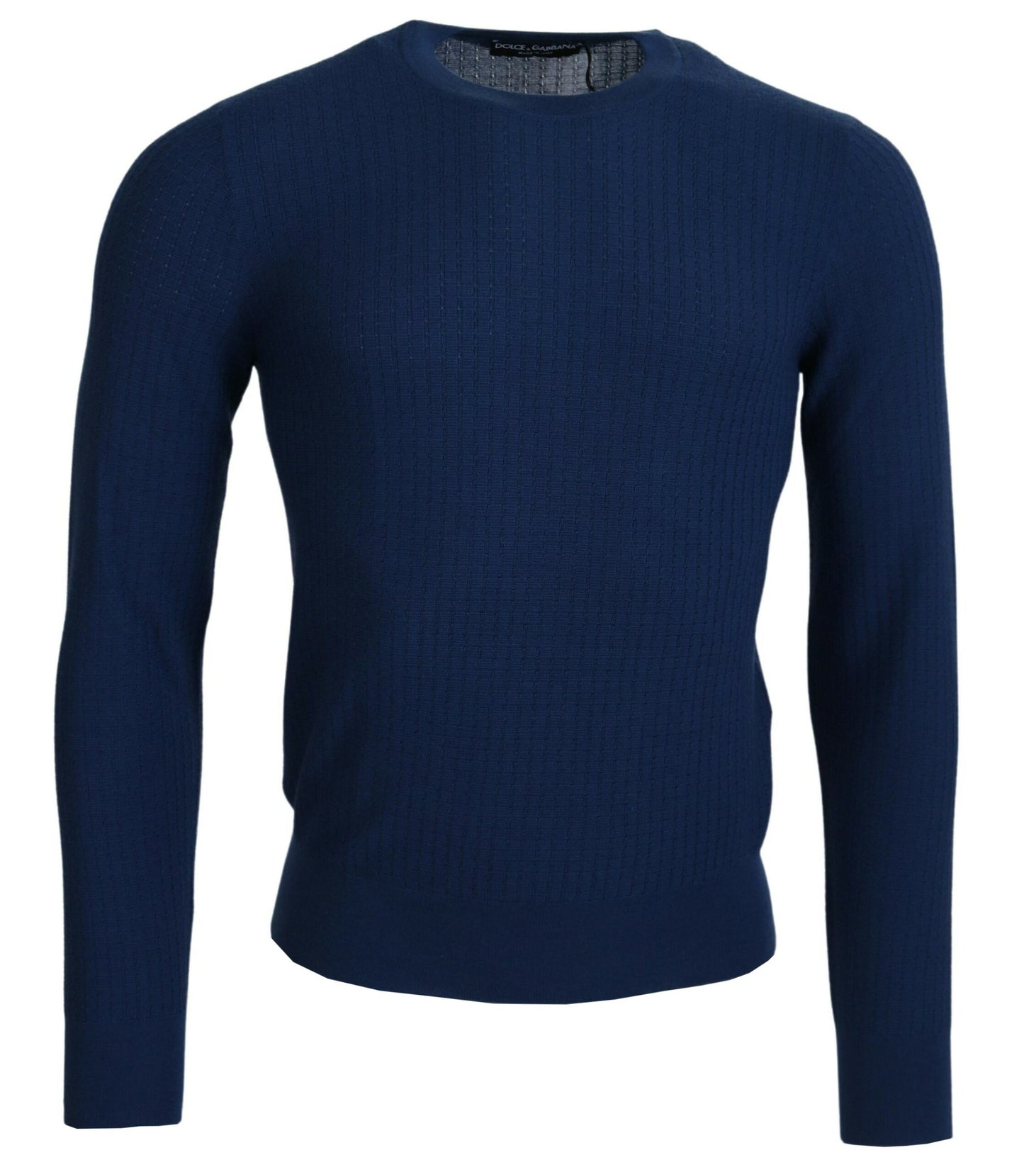 Dolce & Gabbana Elegant Blue Cashmere-Silk Men's Pullover