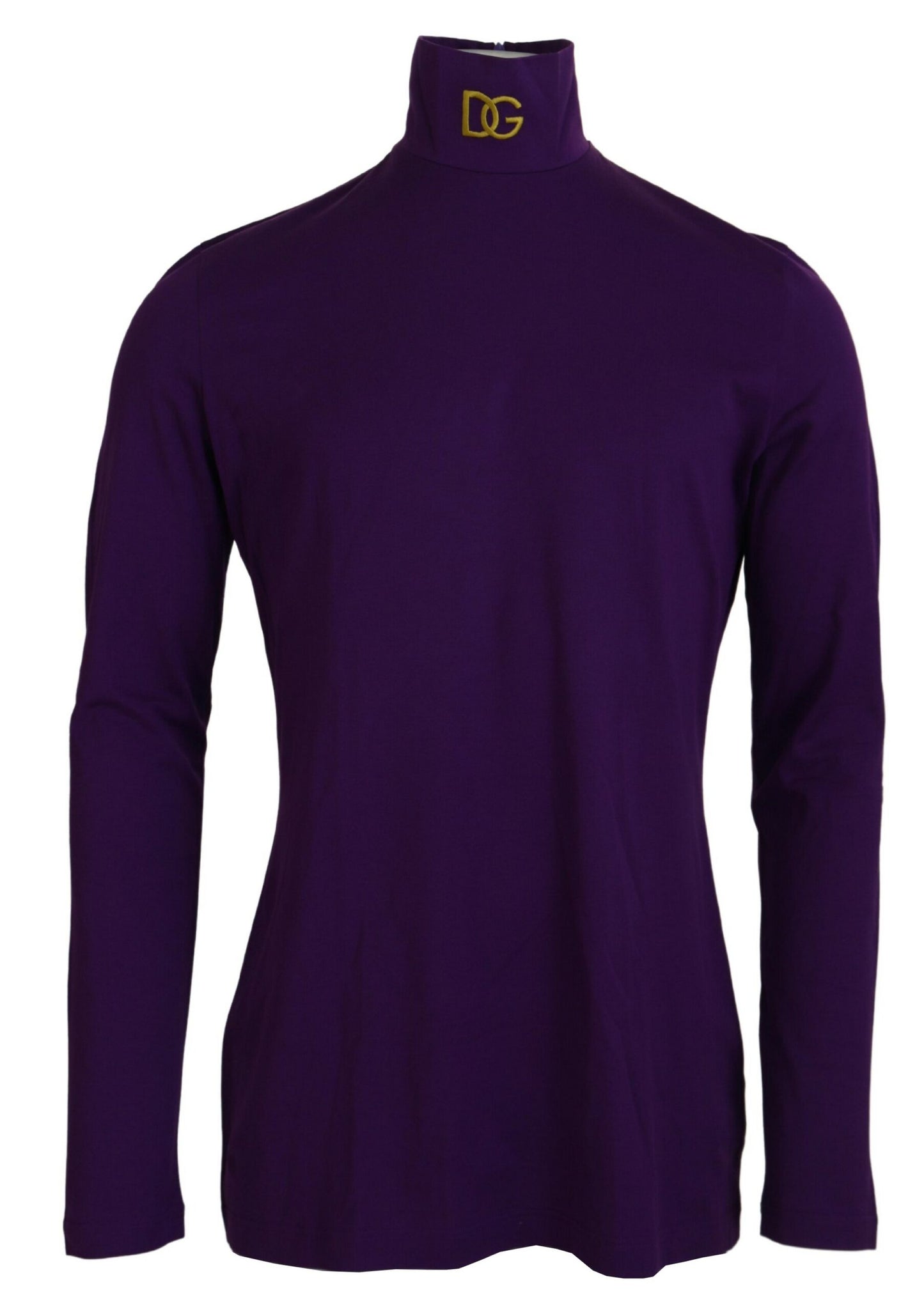 Dolce & Gabbana Elegant Purple Cotton Pullover Sweater