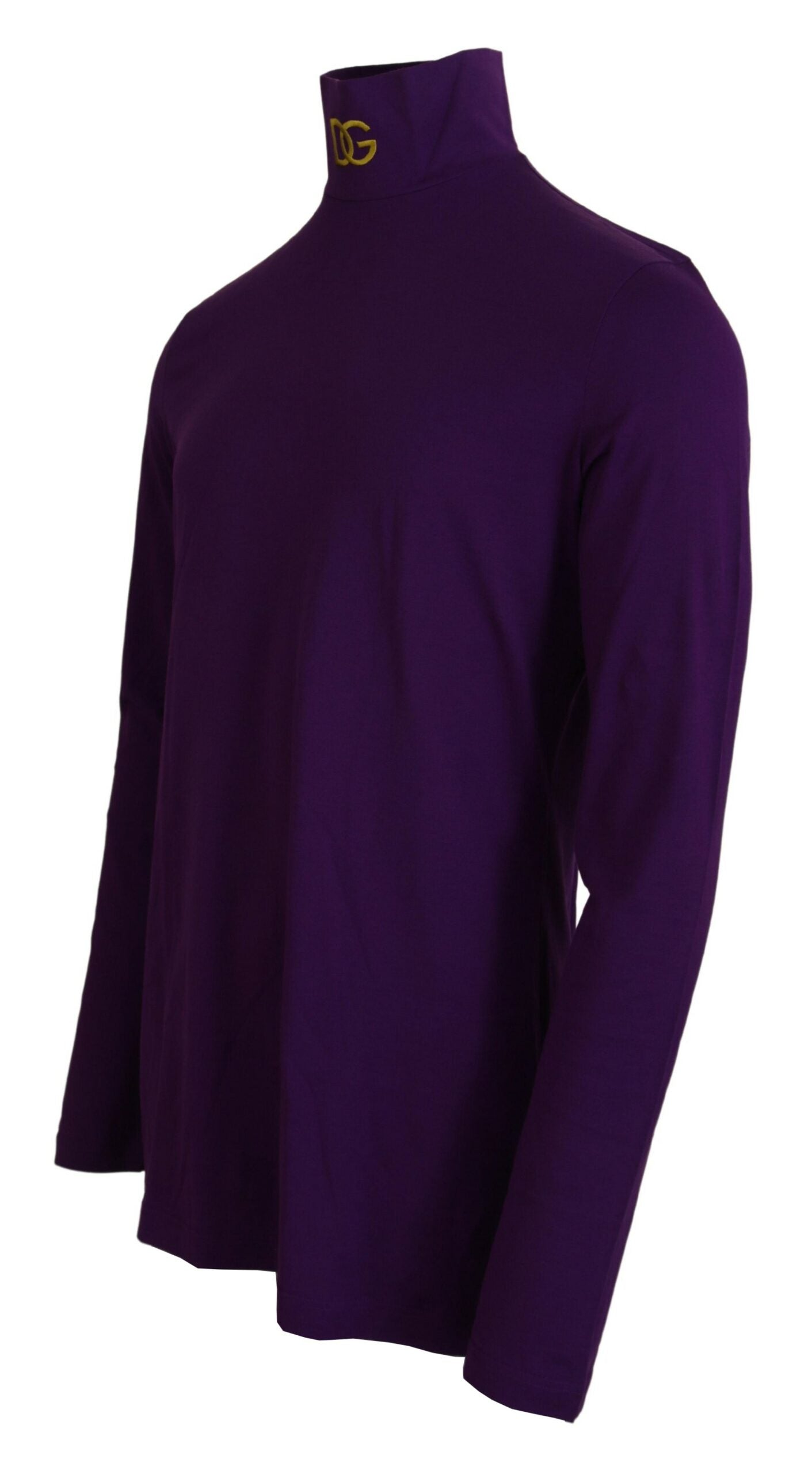 Dolce & Gabbana Elegant Purple Cotton Pullover Sweater