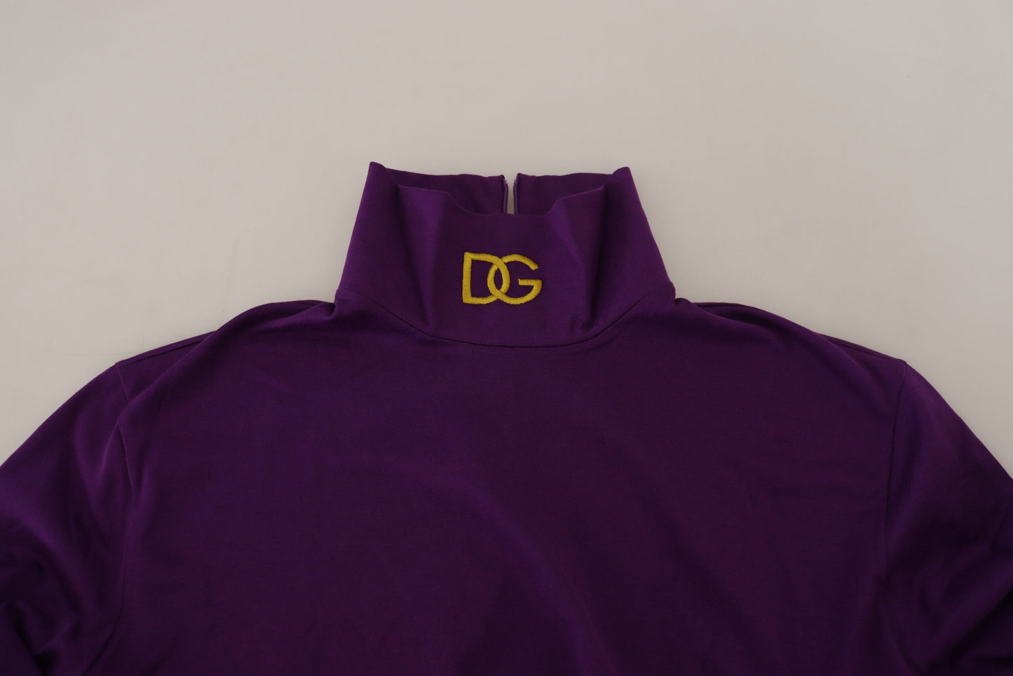 Dolce & Gabbana Elegant Purple Cotton Pullover Sweater