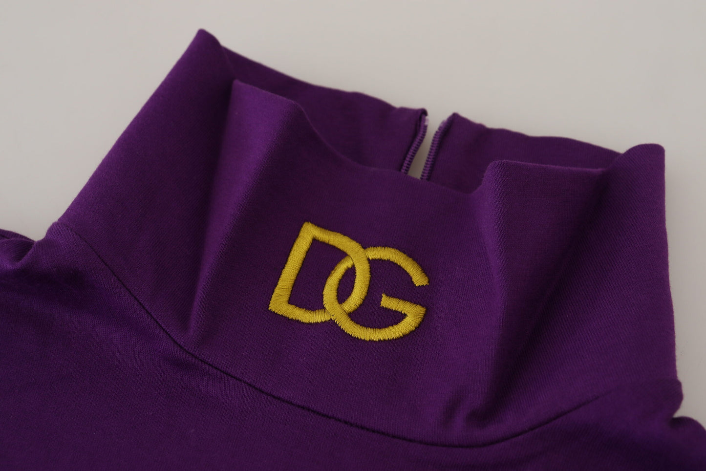 Dolce & Gabbana Elegant Purple Cotton Pullover Sweater