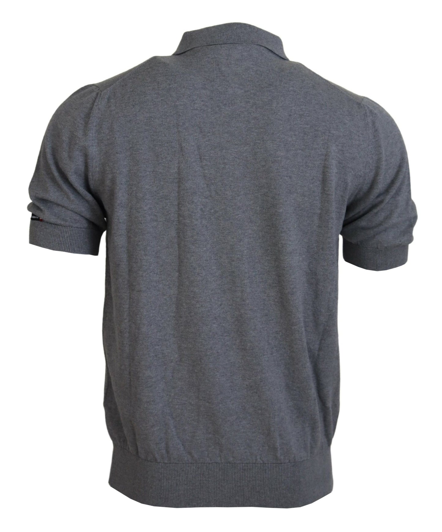 Dolce & Gabbana Elegant Gray Cotton Polo Tee