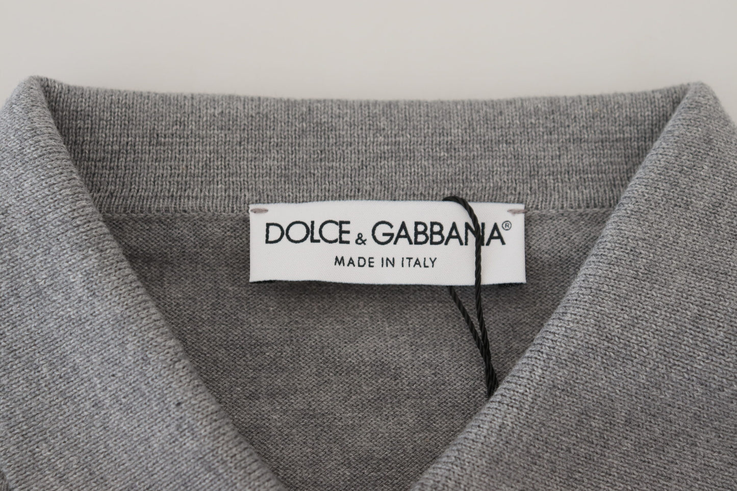 Dolce & Gabbana Elegant Gray Cotton Polo Tee