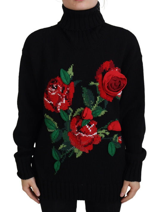 Dolce & Gabbana Elegant Black Turtleneck Wool-Cashmere Sweater