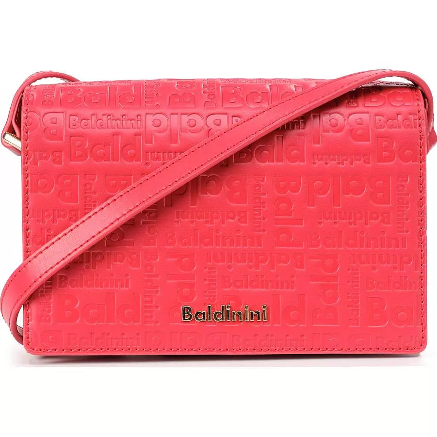 Baldinini Trend Chic Calfskin Leather Crossbody Bag in Red