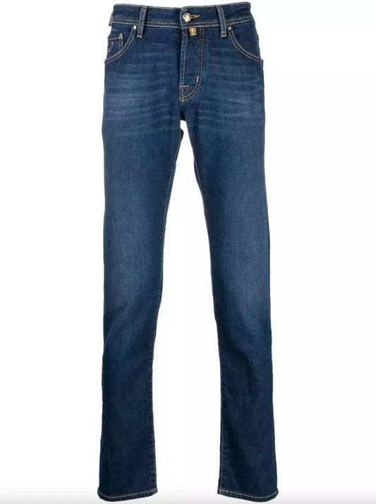 Jacob Cohen Elegant Slim Fit Denim with Bandana Detail