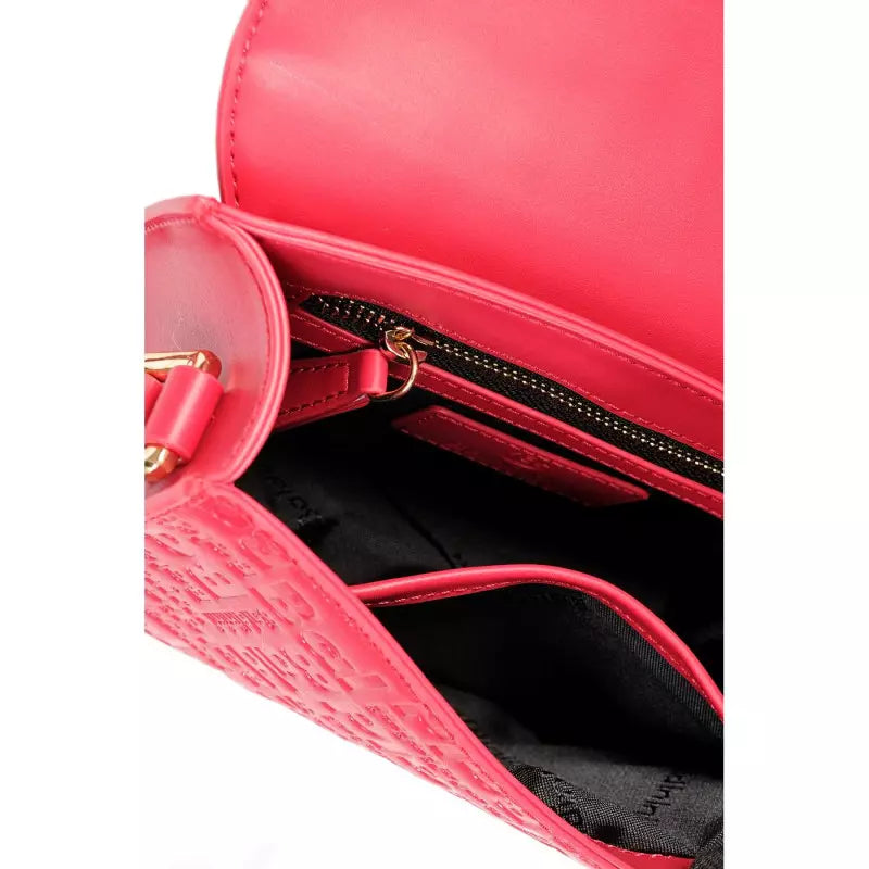 Baldinini Trend Chic Calfskin Leather Crossbody Bag in Red