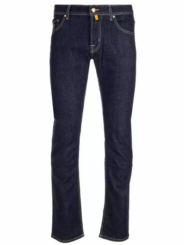 Jacob Cohen Elegant Dark Blue Slim Fit Jeans