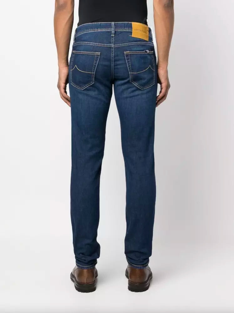 Jacob Cohen Elegant Slim Fit Denim with Bandana Detail