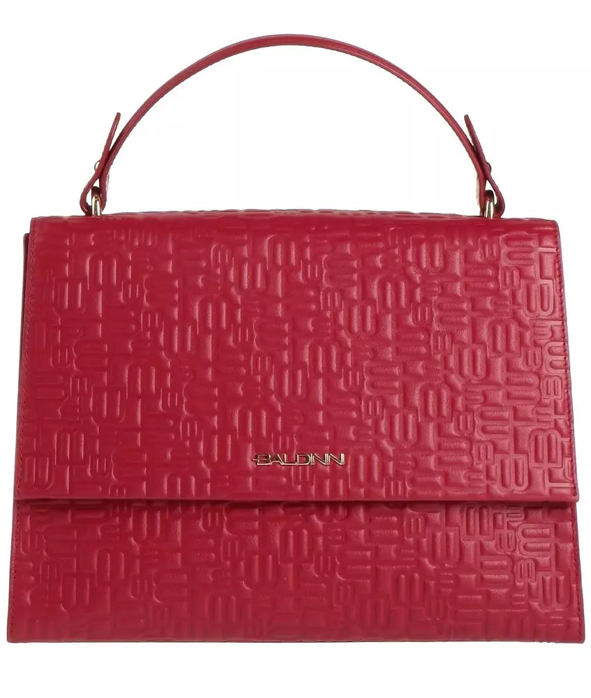 Baldinini Trend Elegant Calfskin Leather Handcrafted Handbag