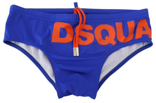 Dsquared² Exclusive Blue Orange Logo Swim Briefs