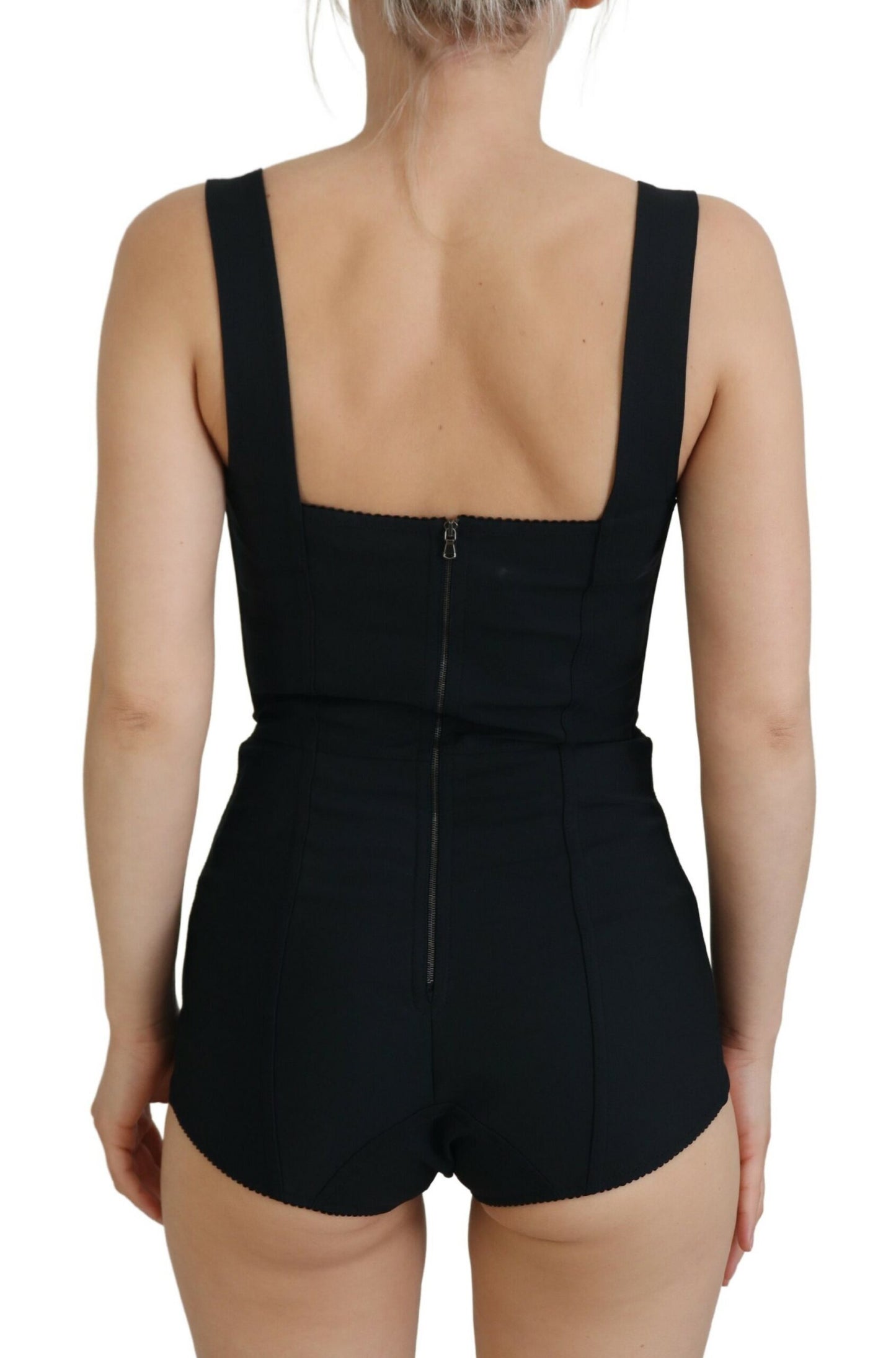 Dolce & Gabbana Elegant Black Bodysuit Dress