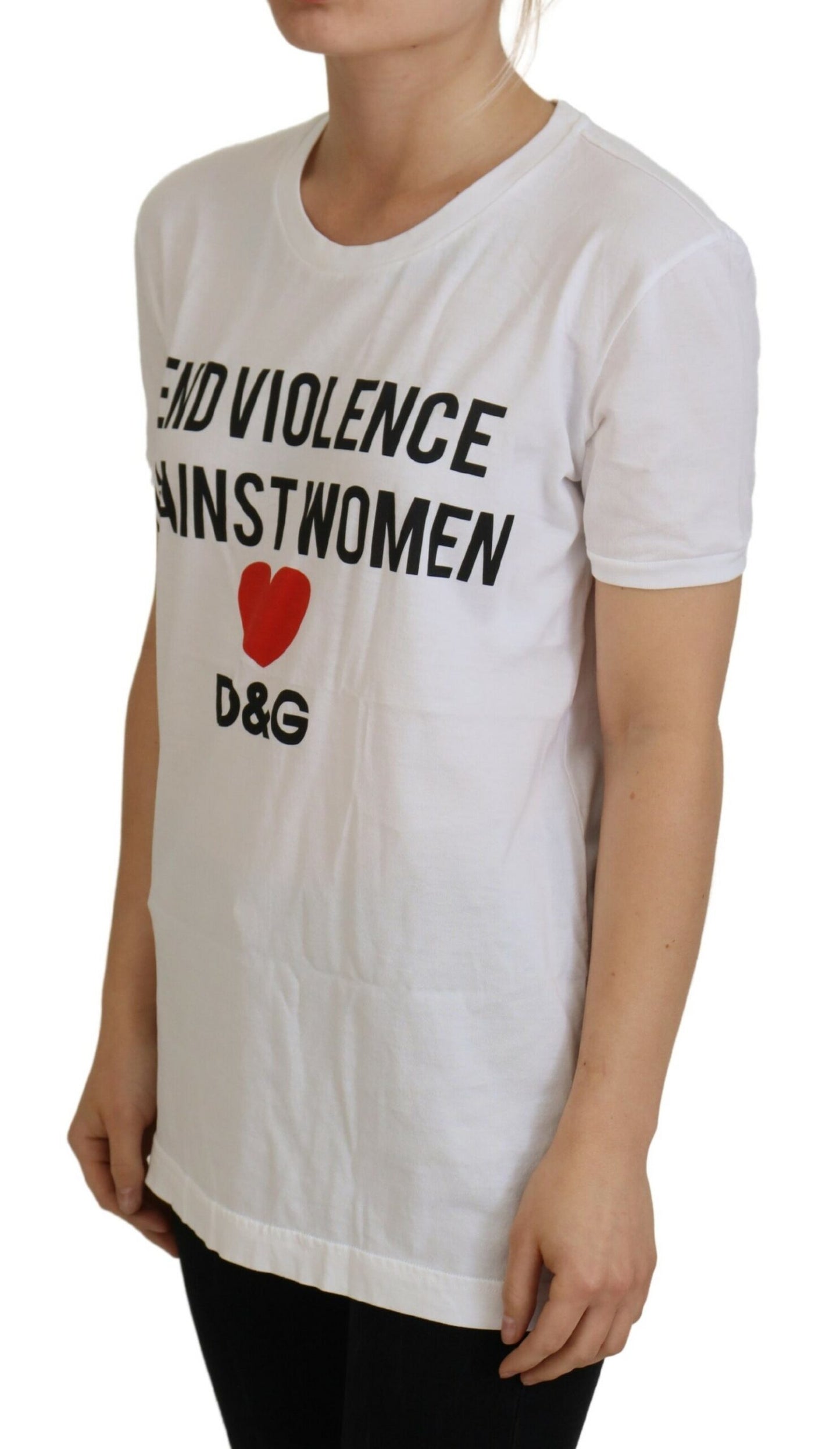 Dolce & Gabbana Elegant White Cotton Tee for Casual Chic Style