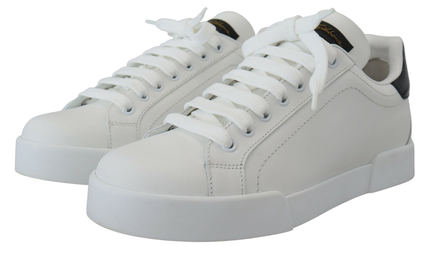 Dolce & Gabbana Exquisite Black and White Portofino Sneakers