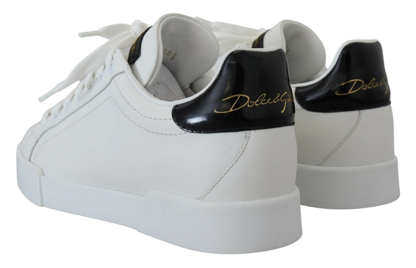 Dolce & Gabbana Exquisite Black and White Portofino Sneakers